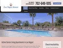 Tablet Screenshot of lasvegasmanorapts.com